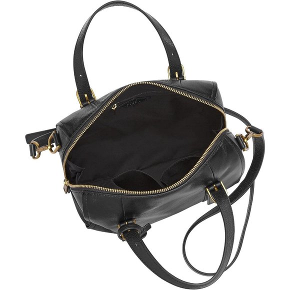 Fossil Women's Carlie Leather Satchel Handbag - Picture 3 of 6